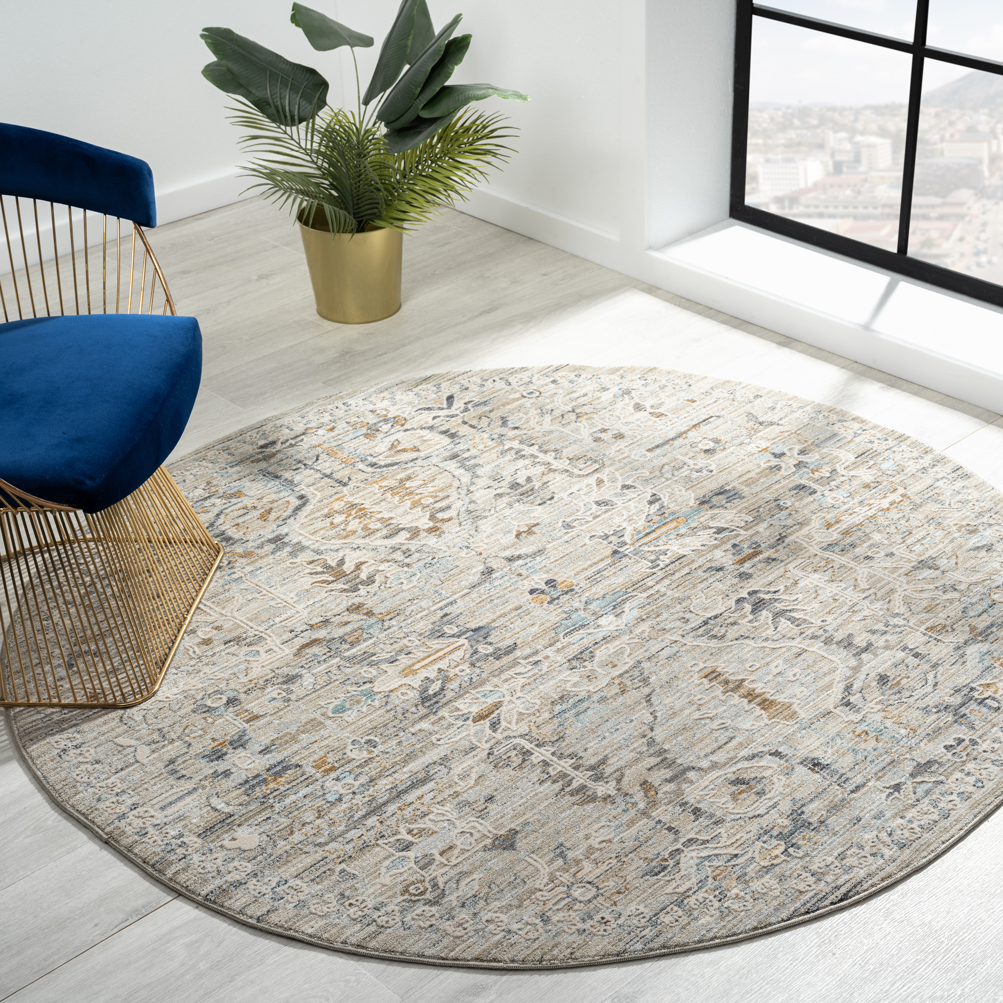 V262-LGH803006753TAU-172889-00 Aubre Contemporary Area Rug - Taupe - 80x300 - Image 1