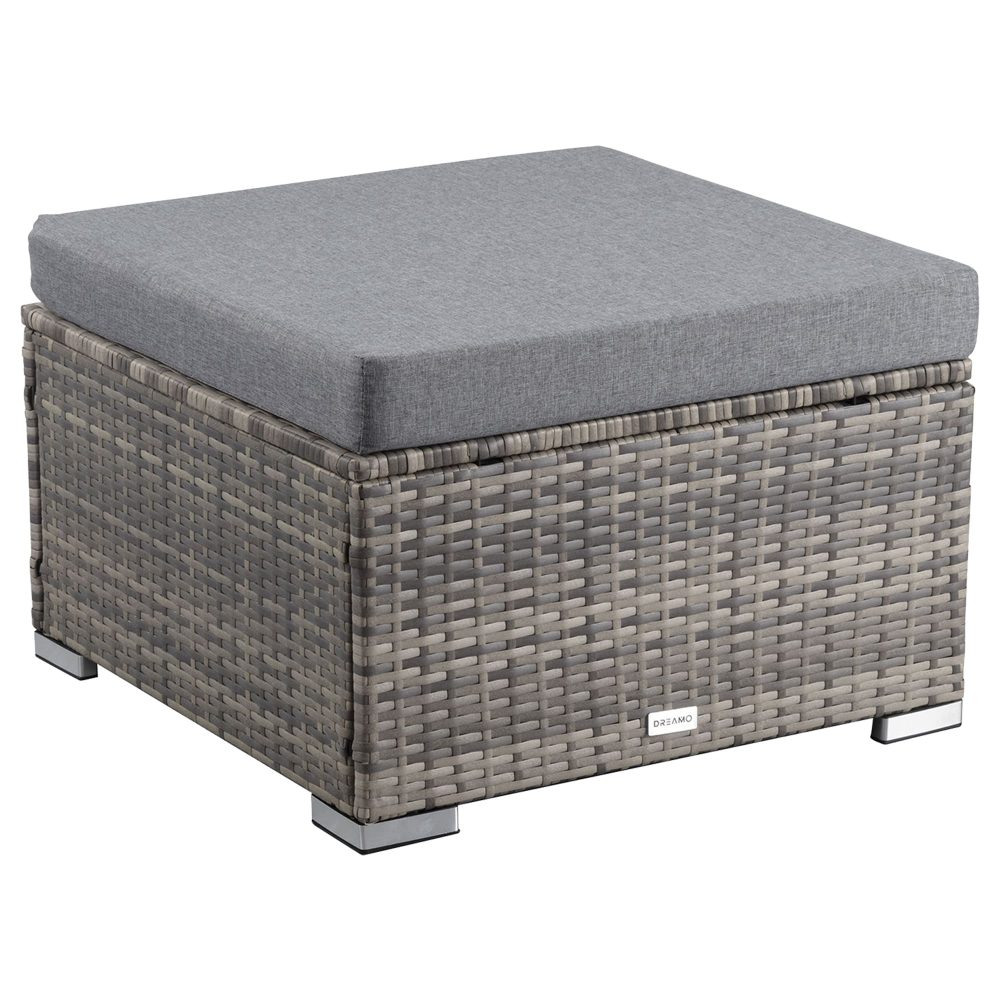 V264-OTF-541S-LGR-NA-1-69515-00 Outdoor wicker ottoman in Grey - Image 1