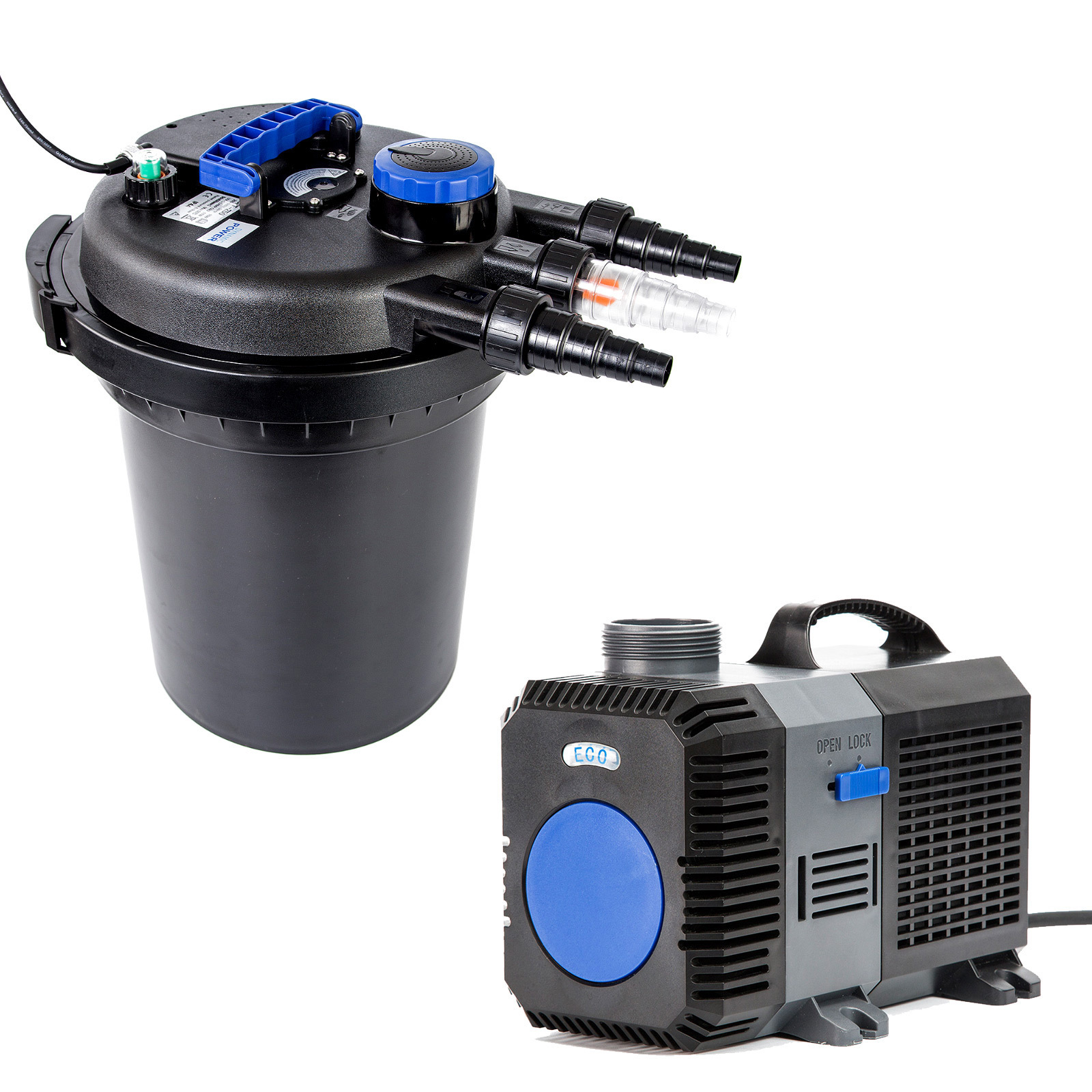 V274-AQ-CPF250-CTP10000-AQ-CPF250-CTP10000-00 Combo Aquarium Garden Filter 10000L/H + Submersible Water Pump 10000L/H - Image 1