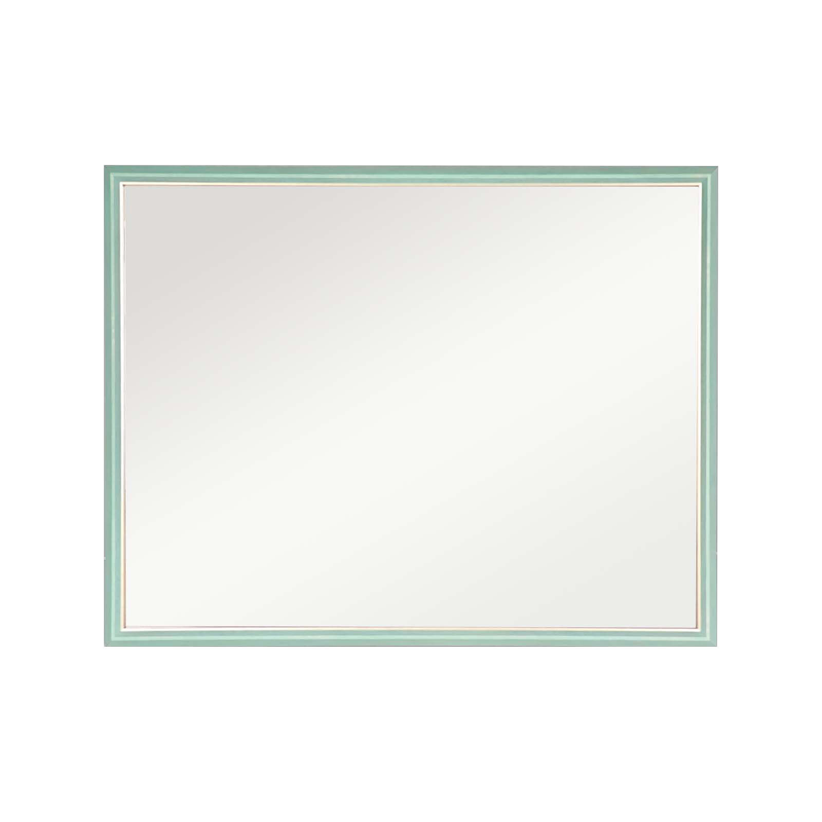 V274-FT-BM-PSSQ-LB7090-218495-00 Wall Mirror Rectangular Frame Bathroom 70x90cm Turquoise - Image 1