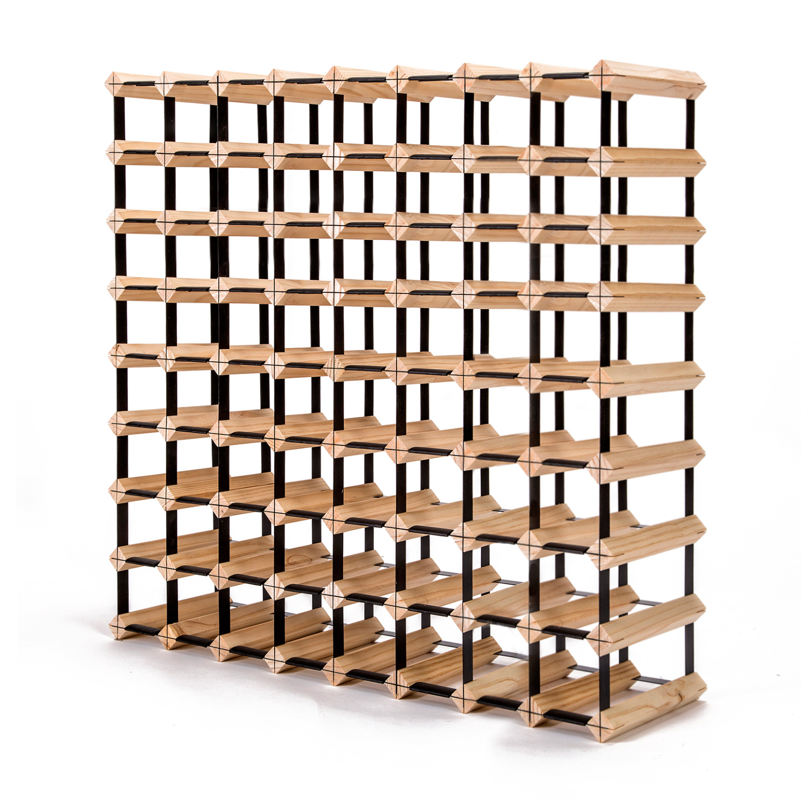 V274-FT-WWR08-72-202505211650-00 Timber Wine Rack Storage Cellar Organiser 72 Bottle - Image 1
