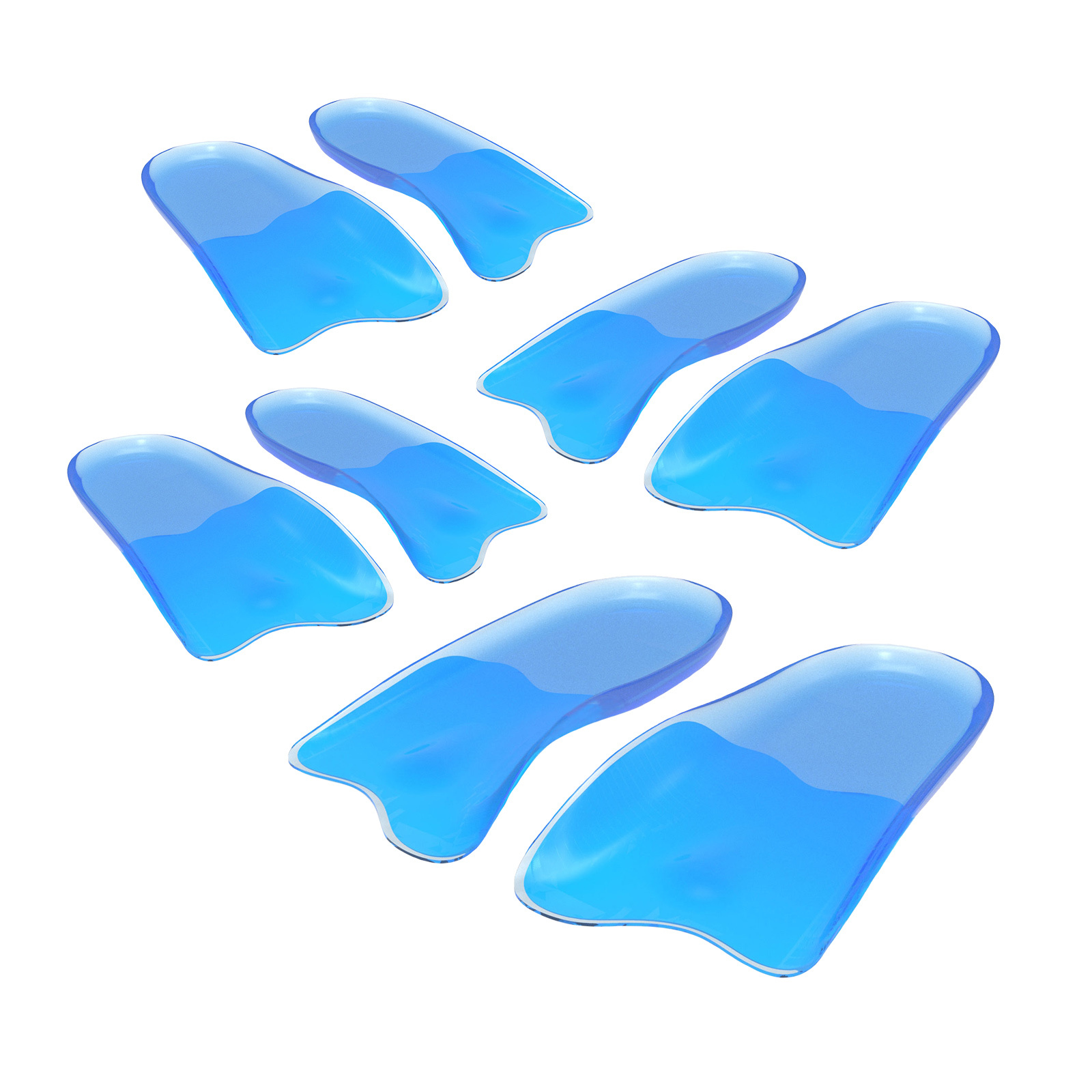 V274-GM-BI-INSOLE-HF-M4-52576-00 4X Pair Half Insoles Shoe Inserts M Size Gel Arch Support Foot Pad - Image 1