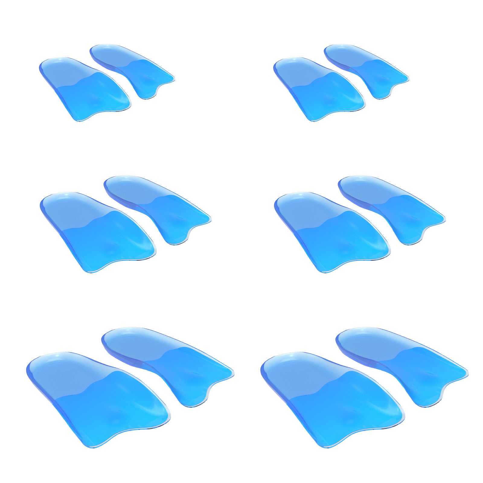V274-GM-BI-INSOLE-HF-SML2-52571-00 2X Set Half Insoles Shoe Inserts 3-Size Combo Gel Arch Support Foot Pad - Image 1