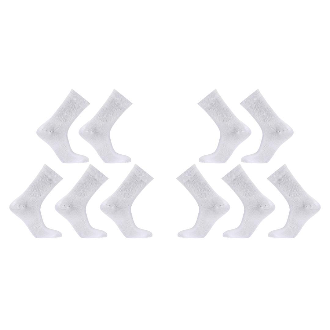 V274-GM-RX3DCW-L10-WH-191475-00 10X Rexy 3D Seamless Crew Socks Large Slim Breathable WHITE - Image 1