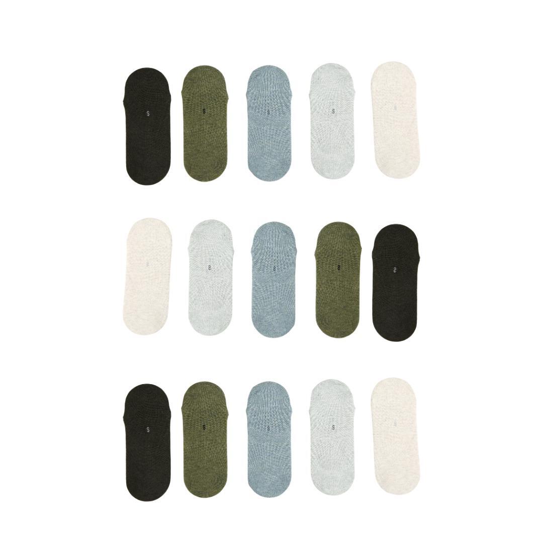 V274-GM-RXCNOS-L15-MUT-191489-00 15X Rexy Daily No Show Ankle Socks Large Non-Slip Breathable MULTI COLOUR - Image 1