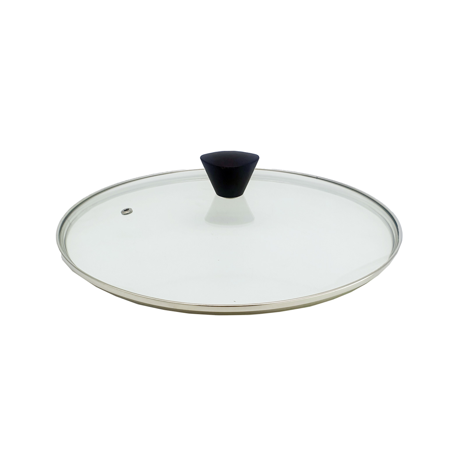 V274-HA-KO-28LID-HA-KO-28LID-00 KOMAN Stainless Steel Glass Lid with Bakelite Handle - 28cm - Image 1