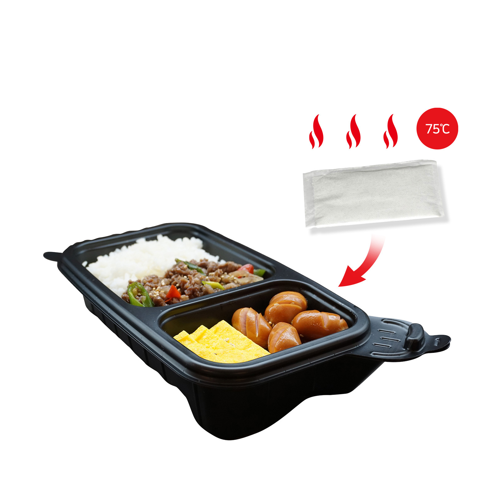 V274-HA-SR-2HE-83987-00 20 Pack Dalat Heating Lunch Box Container 26cm B + Heating Bag - Image 1