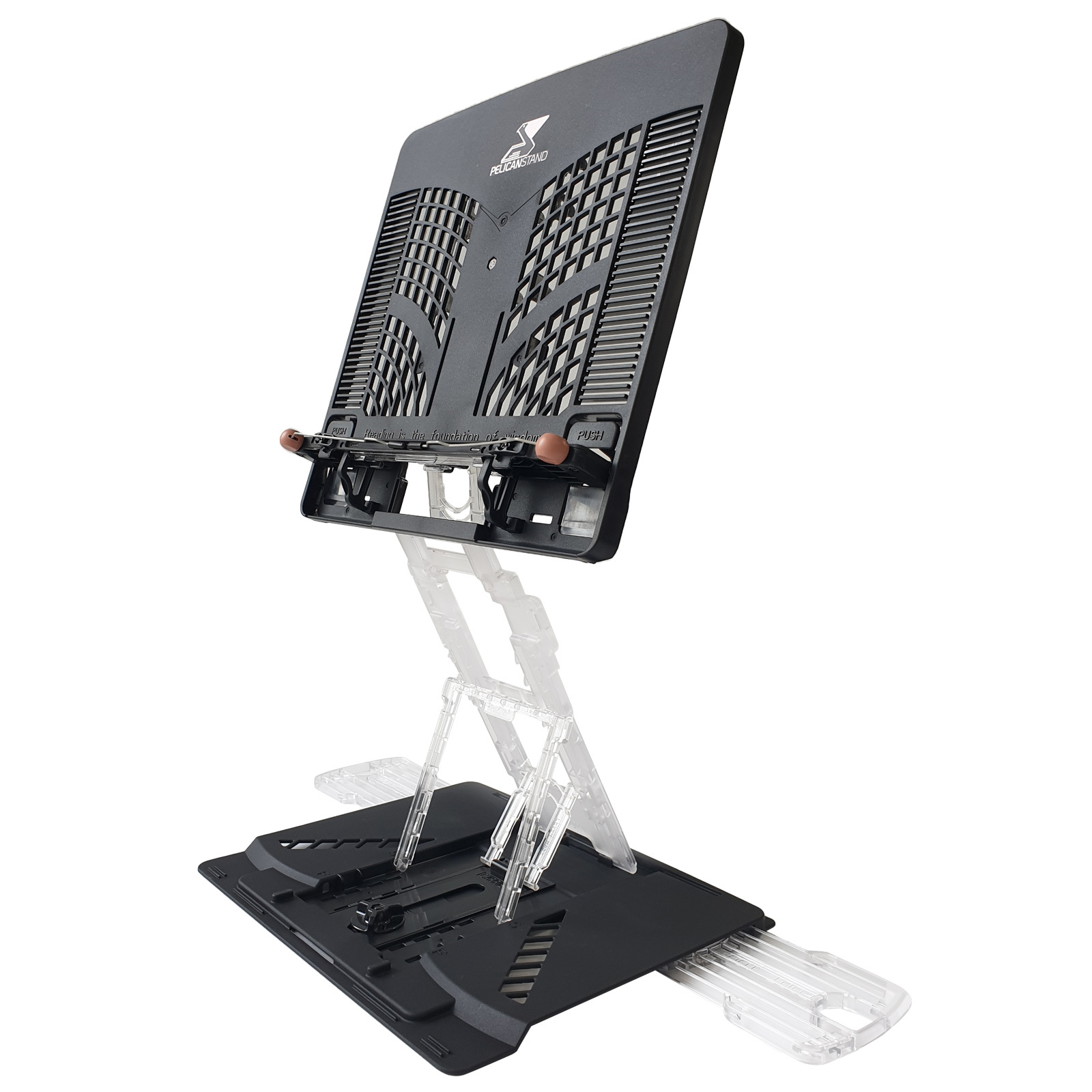 V274-OF-GB-PELSTD-BK-OF-GB-PELSTD-BK-00 Adjustable Laptop Stand Foldable Tablet Book PC Holder Desk BLACK - Image 1