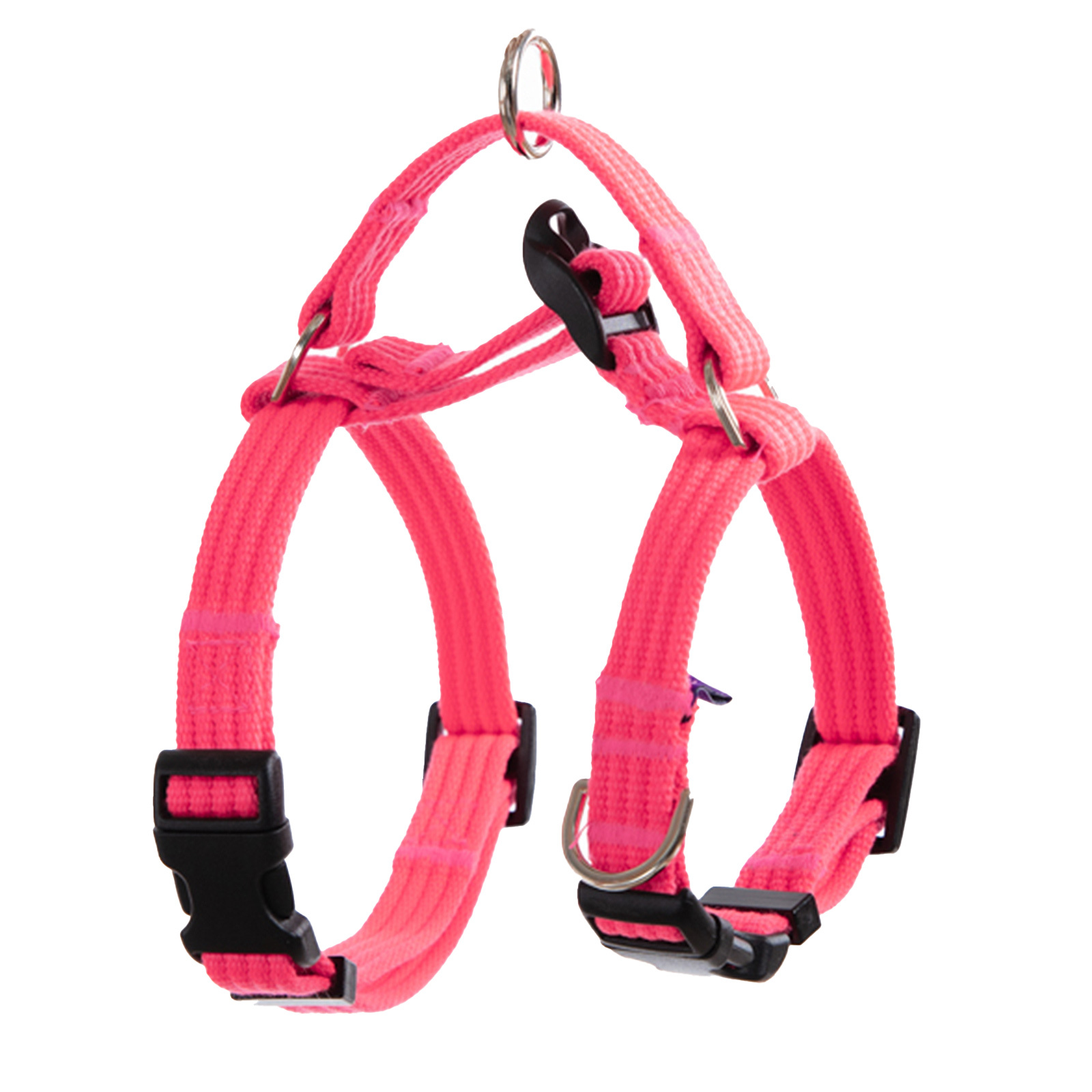 V274-PET-BH-2HARN-L-PK-142300-00 Dog Double-Lined Straps Harness Adjustable L NEON CAROL-PINK - Image 1