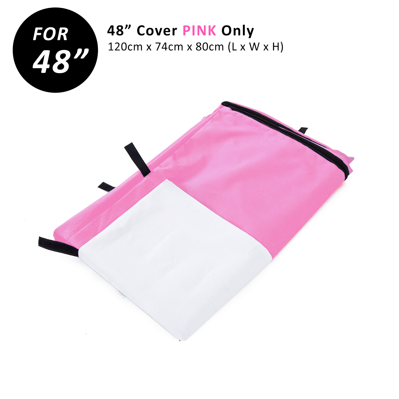 V274-PET-CV48-PK-PET-CV48-PK-00 Cage Cover Enclosure for Wire Dog Cage Crate 48in PINK - Image 1