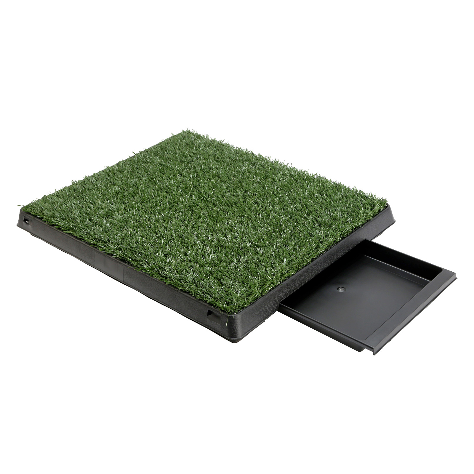 V274-PET-HH208A-1MAT-PET-HH208A-1MAT-00 Pet Dog Potty Tray Training Toilet + 1 Grass Mat 63cm x 50cm - Image 1