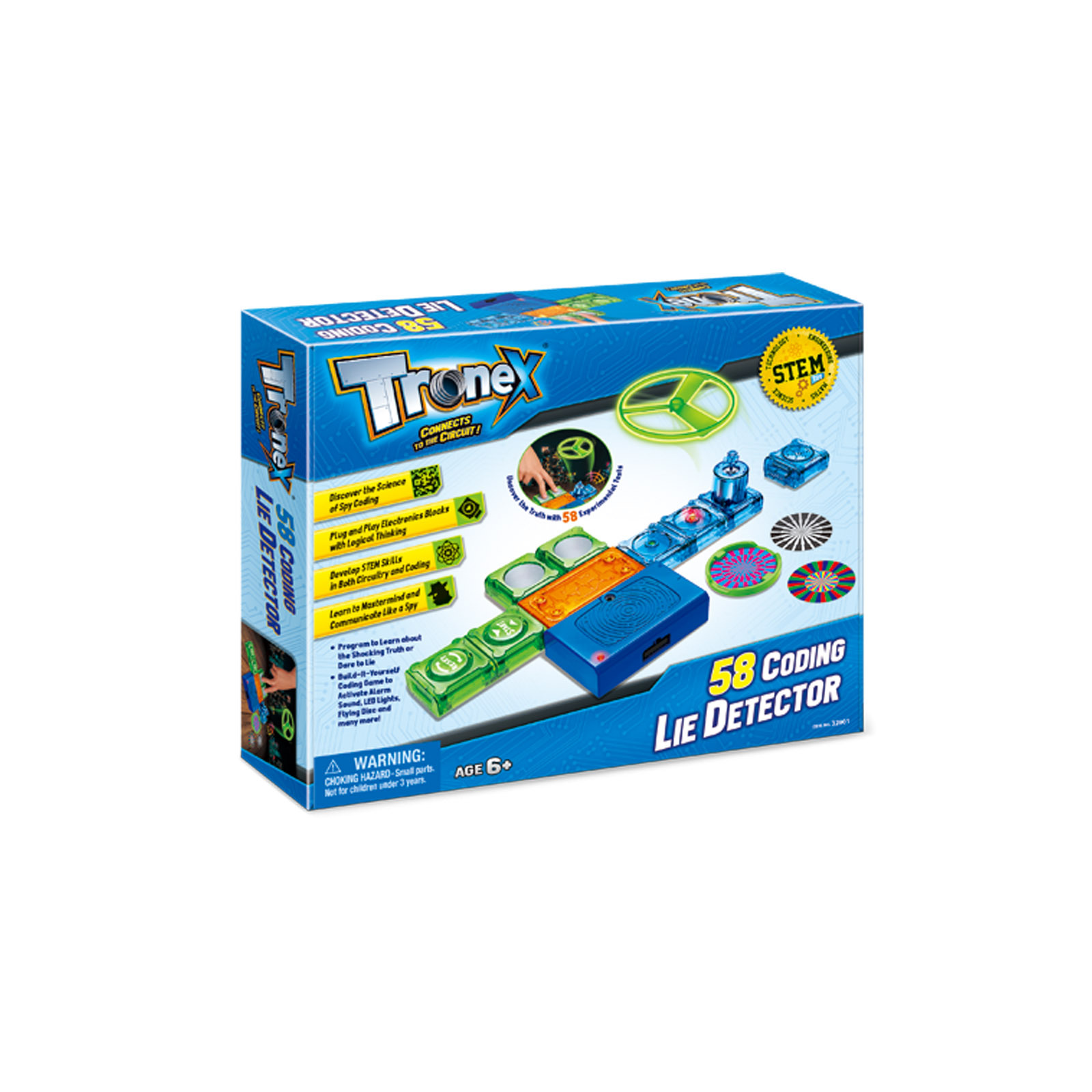 V274-TOY-KN-3AT2901-209836-00 Tronex 58 Coding Lie Detector STEM Toy Build Your Own Learning Kit - Image 1