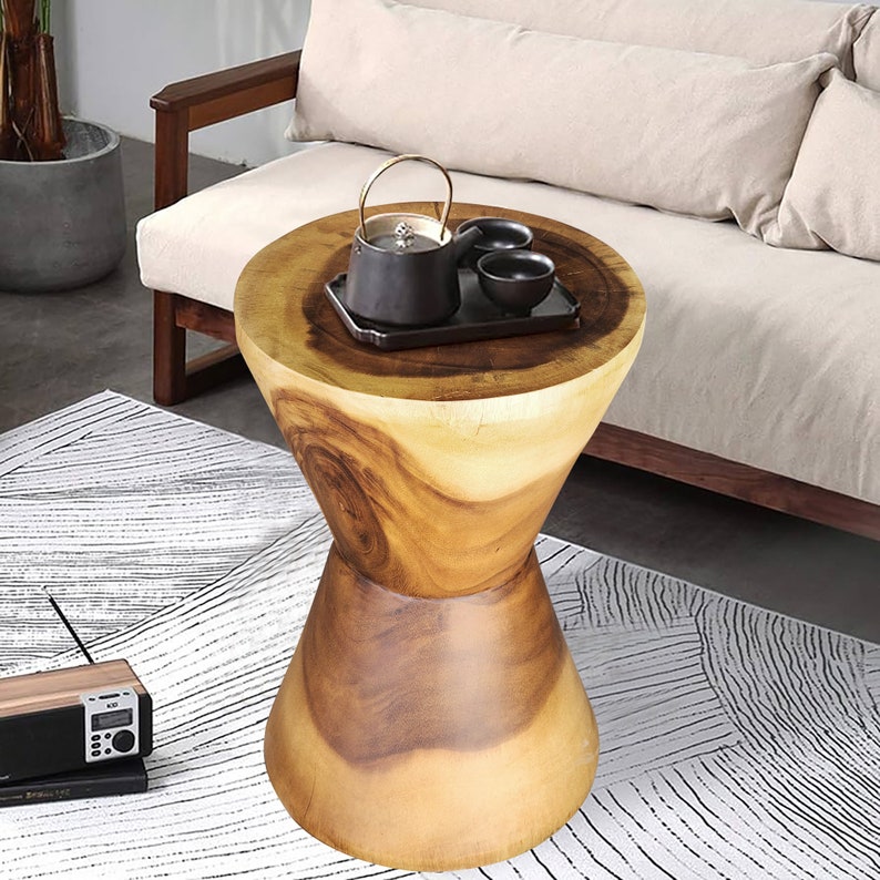 V277-HST-190214-00 Hourglass Side Table or Stool bedside side drinks table - Image 1