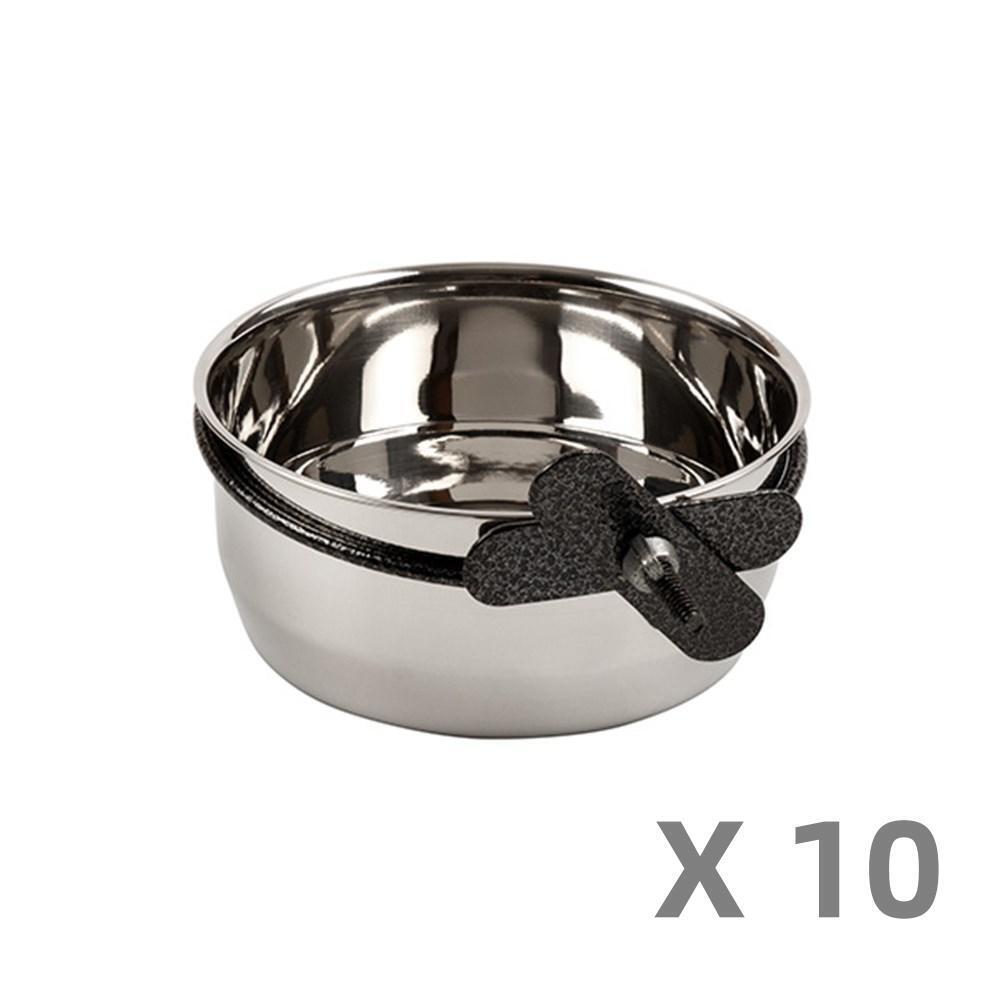 V278-10-X-69048-BOWL-130171-00 YES4PETS 10 x Medium Pet Rabbit Bird Parrot Dog Cat Water Food Bowl Feeder Chicken Poultry Coop Cup 620 ml - Image 1
