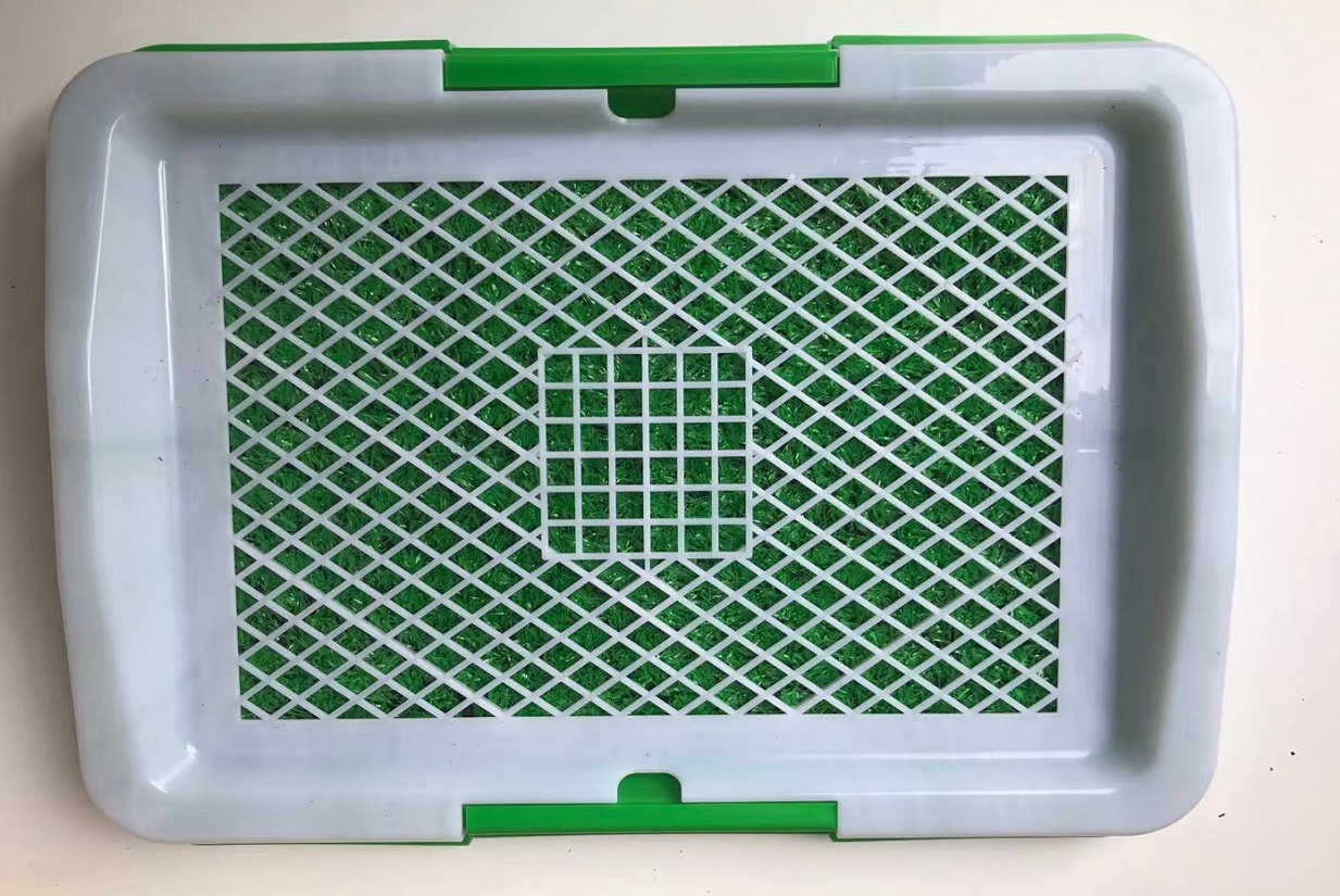 V278-85257-PET-TOILET-TRAY-161098-00 YES4PETS Small Portable Dog Potty Training Tray Pet Puppy Toilet Trays Loo Pad Mat 45x33 cm - Image 1