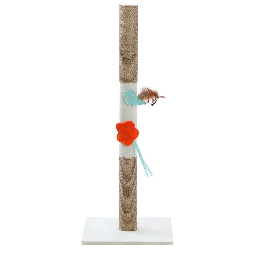V278-92477-HEIDELBERG-CAT-POST-81895-00 YES4PETS 89 cm Cat Kitten Single Scratching Post with Toy - Image 1