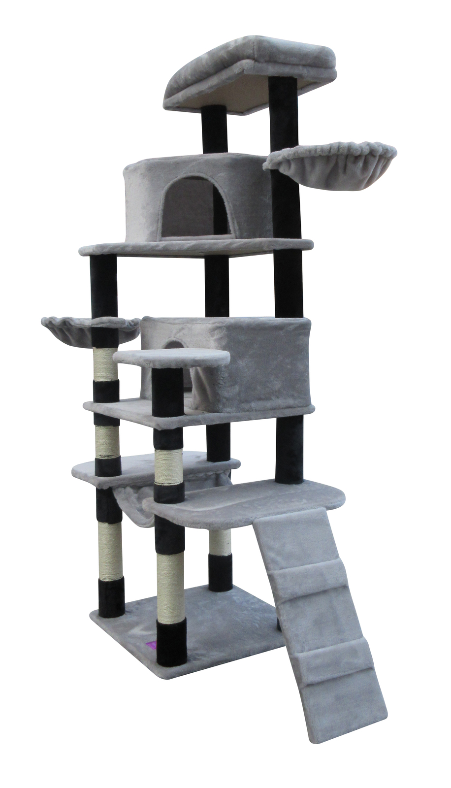 V278-CAT-TREE-161-LITTLE-GREY-66433-00 YES4PETS 161 cm Cat Scratching Post Tree Scratcher Pole-Little Grey - Image 1