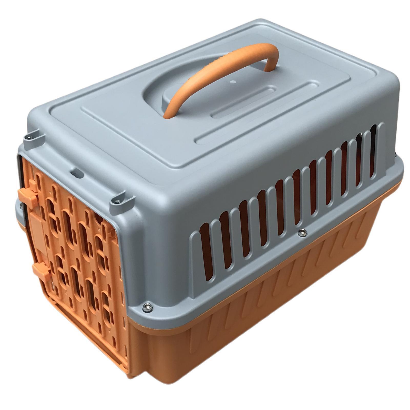 V278-FC-420-S-CARRIER-ORANGE-77398-00 YES4PETS Small Dog Cat Rabbit Crate Pet Guinea Pig Carrier Kitten Cage Orange - Image 1