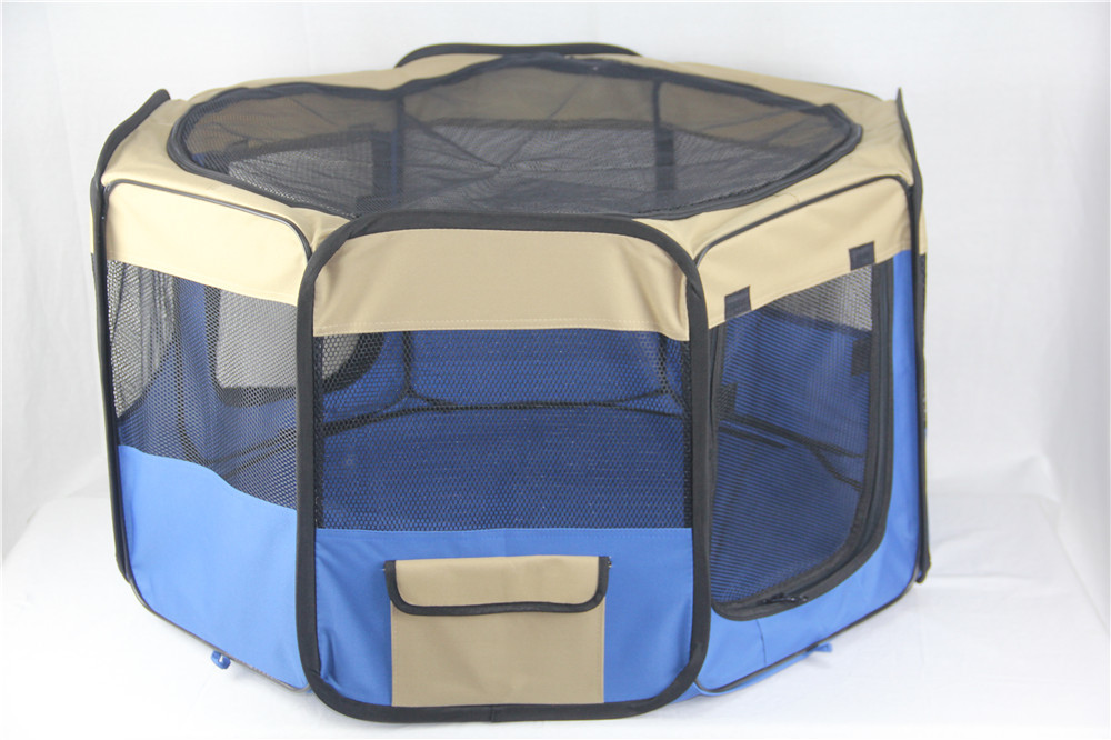 V278-SP4858_BLUE-85650-00 YES4PETS Medium Blue Pet Dog Cat Dogs Puppy Rabbit Tent Soft Playpen - Image 1