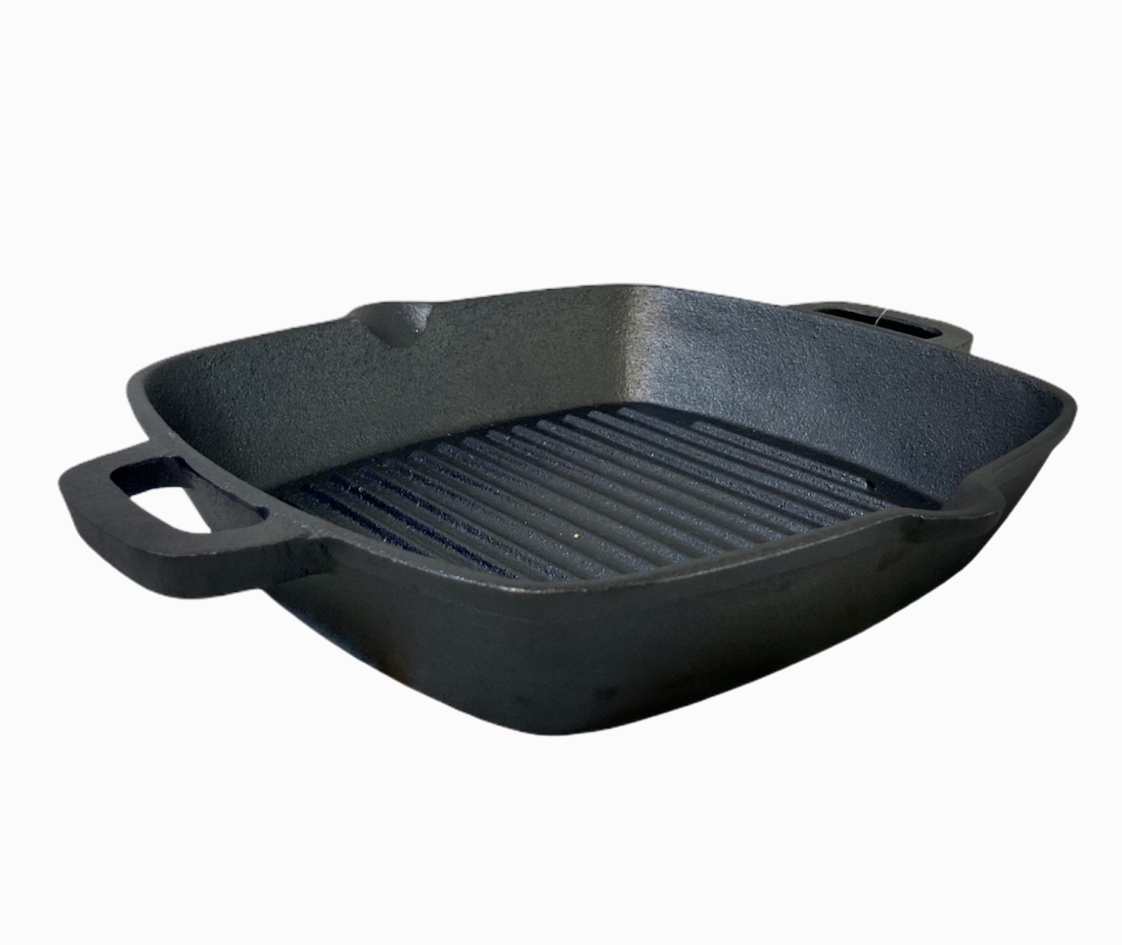 V278-UI3042-66216-00 YES4HOMES 26 cm Barbecue Cast Iron Fry Grill Pan Pre-Seasoned Oven Safe Grill Frypan - Image 1