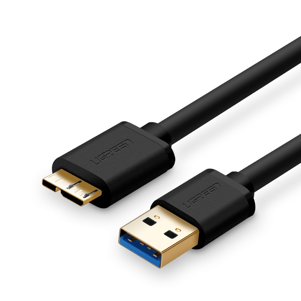 V28-ACBUGN10840-01_15 UGREEN USB 3.0 A Male to Micro USB 3.0 Male Cable - Black 0.5M (10840) - Image 1