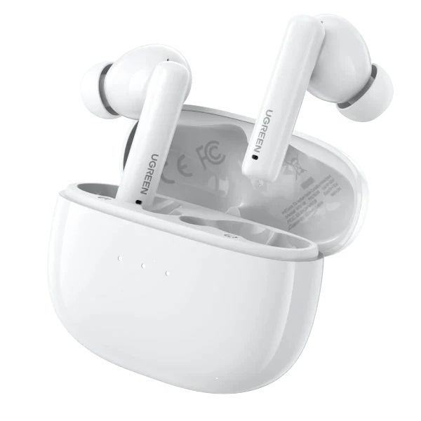V28-ACBUGN90206-173322-00 UGREEN 90206 HiTune T3 Active Noise-Cancelling Wireless Earbuds (White) - Image 1