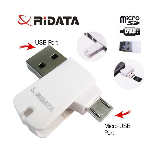 V28-ACRRIDTFUSBOTG-01_18 Ridata OTG Mobile Phone MicroSD Card Reader (OTG Mobile Phone/Tablet/PC) - Image 1
