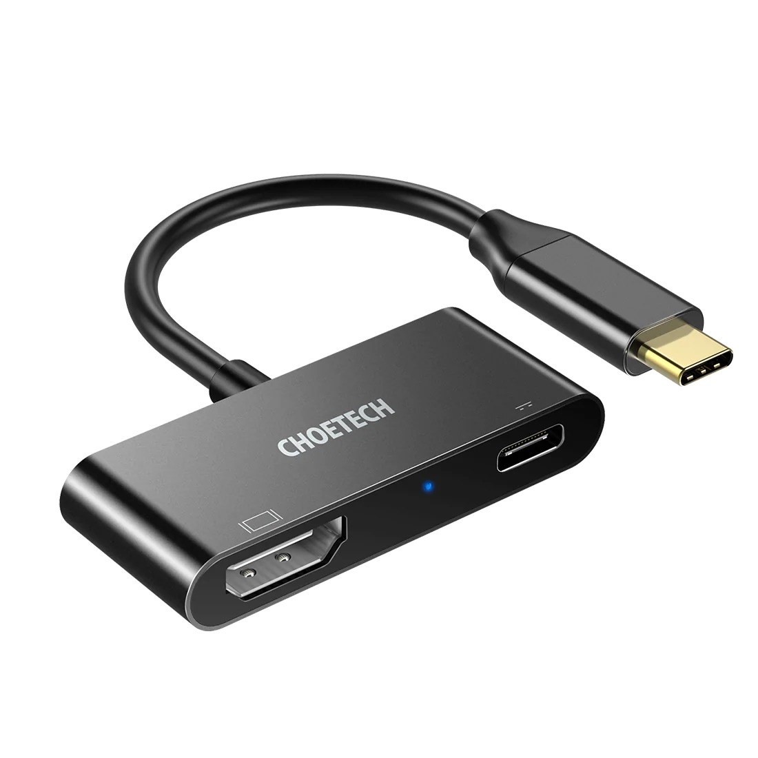 V28-ELECHOHUBM03_elechohubm03-1 CHOETECH HUB-M03 USB-C To HDMI Adapter(4K@60hz) with 60W PD Charging Port - Image 1