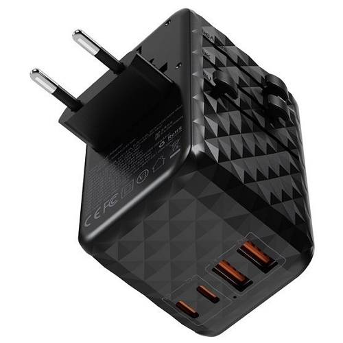 V28-ELECHOPD6028-90087-00 CHOETECH PD6028 2C+2A+AC 5 Ports GaN Tech PD100W Travel Wall Charger - Image 1