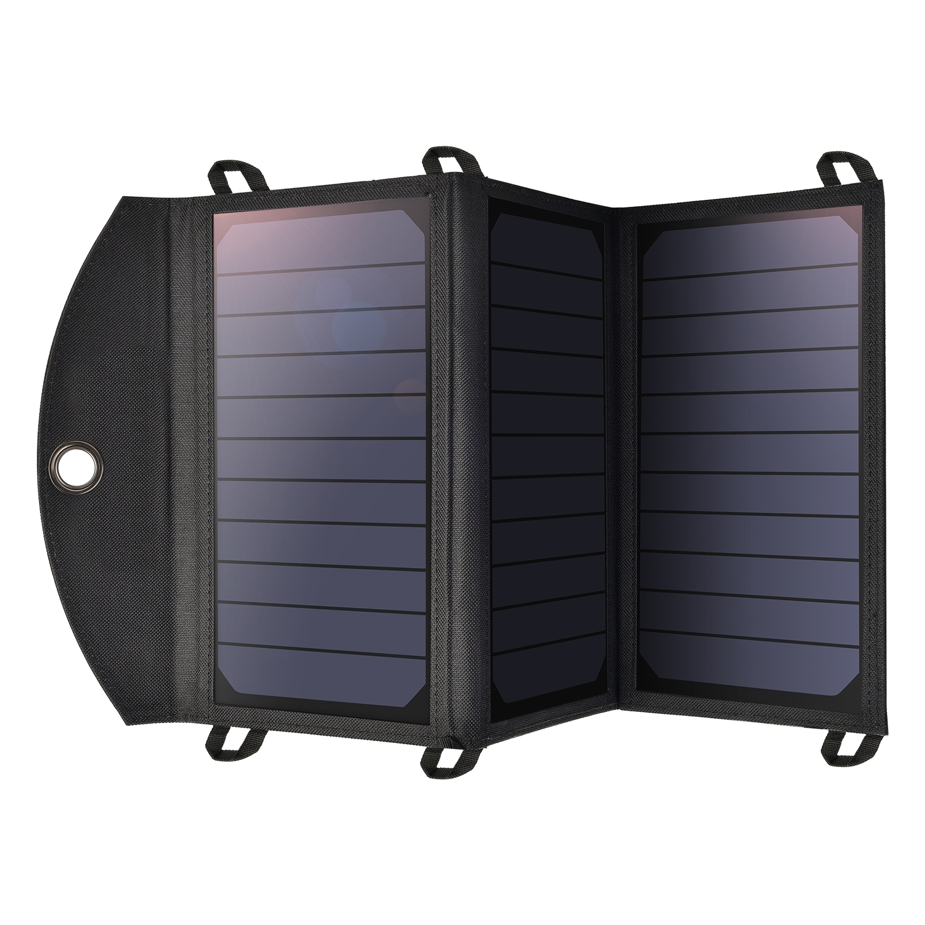 V28-ELECHOSC001_elechosc001-4_1 CHOETECH SC001 19W Portable Solar Panel Charger SunPower Panels Dual USB Charger for Camping/RV/Outdoors - Image 1