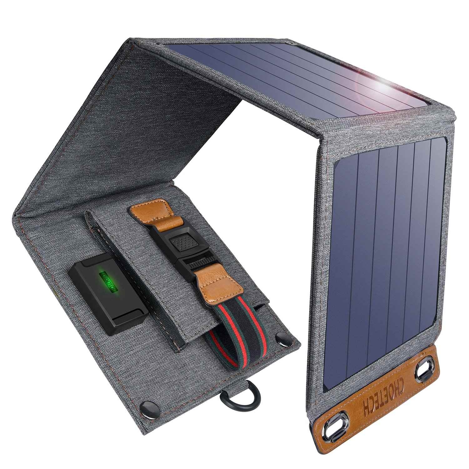 V28-ELECHOSC004_elechosc004-1_1 CHOETECH SC004 14W USB Foldable Solar Powered Charger - Image 1