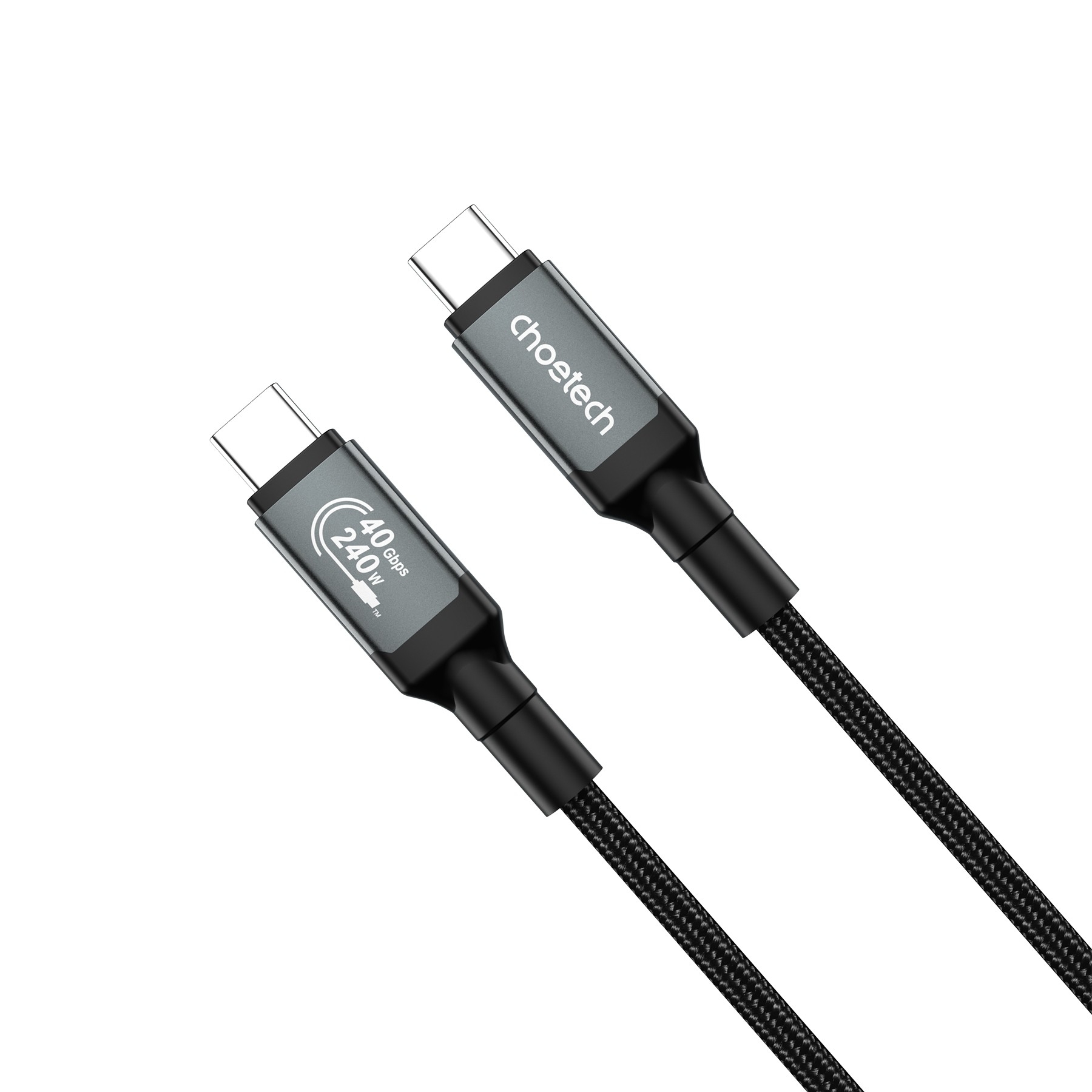 V28-ELECHOXCC1040-177165-00 CHOETECH XCC-1040 USB-C M to M 240W Super Fast Speed Gen3 Cable 1.2M - Image 1