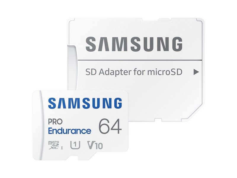 V28-FFCSAMMBMJ64KA-65256-00 SAMSUNG 64GB PRO Endurance microSDXC with Adapter MB-MJ64KA - Image 1