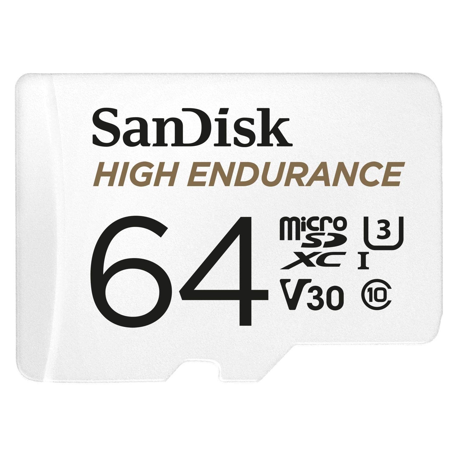 V28-FFCSAN64GSQQNR1-01_7 SANDISK HIGH ENDURANCE MICROSDHC CARD SQQNR 64G UHS-I C10 U3 V30 100MB/S R 40MB/S W SD ADAPTOR SDSQQNR-064G-GN6IA - Image 1