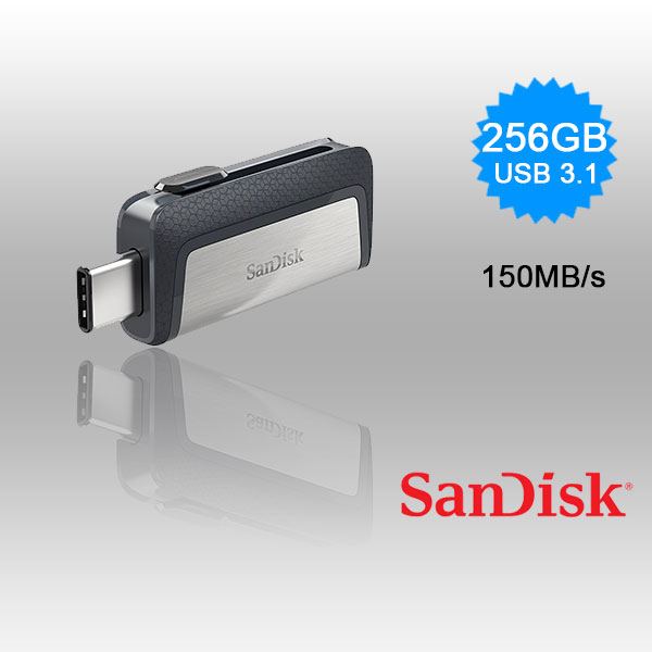 V28-FUSSAN256GSDDDC2-01_11 SanDisk 256GB Dual USB 3.1 Type-C Flash Drive -SDDDC2-256G - Image 1