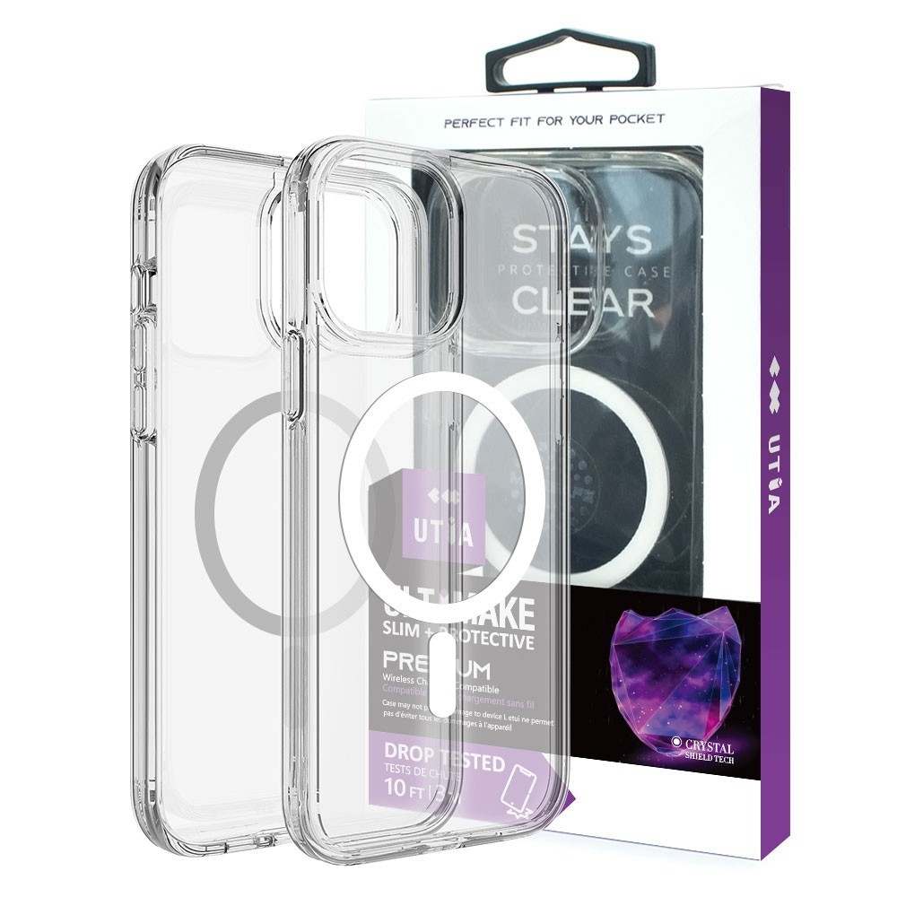 V28-MOBCRAIP16-197915-00 Ultimake Shockproof Transparent Magsafe Cover Case for iPhone 16 - Image 1