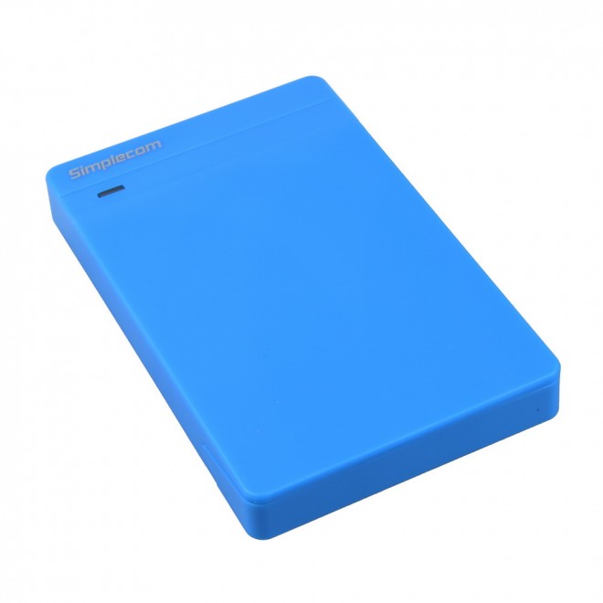 V28-SE203-BL-01_12 Simplecom SE203 Tool Free 2.5" SATA HDD SSD to USB 3.0 Hard Drive Enclosure Blue - Image 1