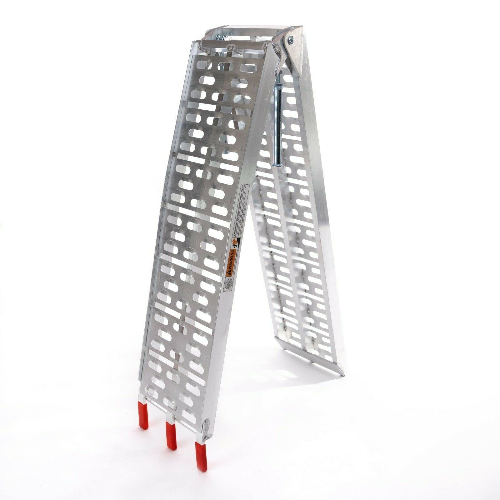Version 1.0.0 SINGLE Aluminium Folding Ramp with Support Strap, Load ATV Cycles, Motorcycles 680KG - Image 1