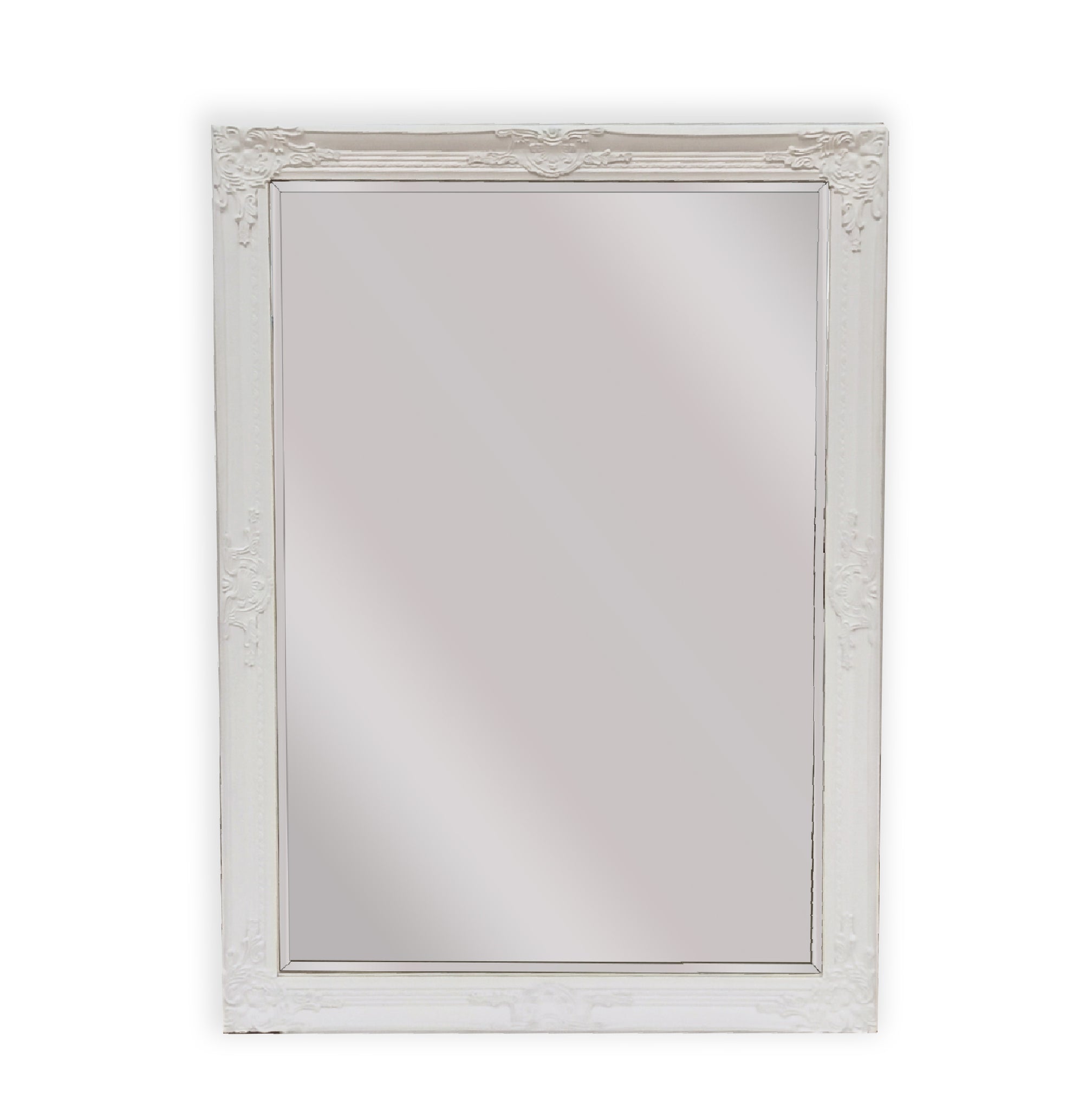 V292-MIRR-FRN013-51731-00 French Provincial Ornate Mirror - White - Small 80cm x 110cm - Image 1