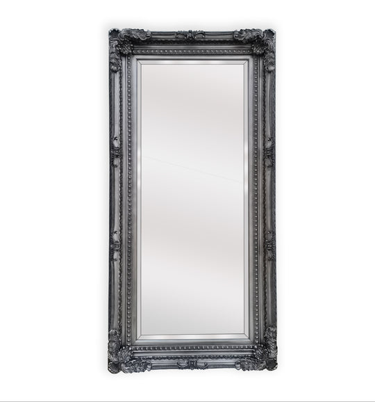 V292-MIRR-LUX004-51939-00 LUX French Provincial Ornate Mirror - Antique Silver - Image 1