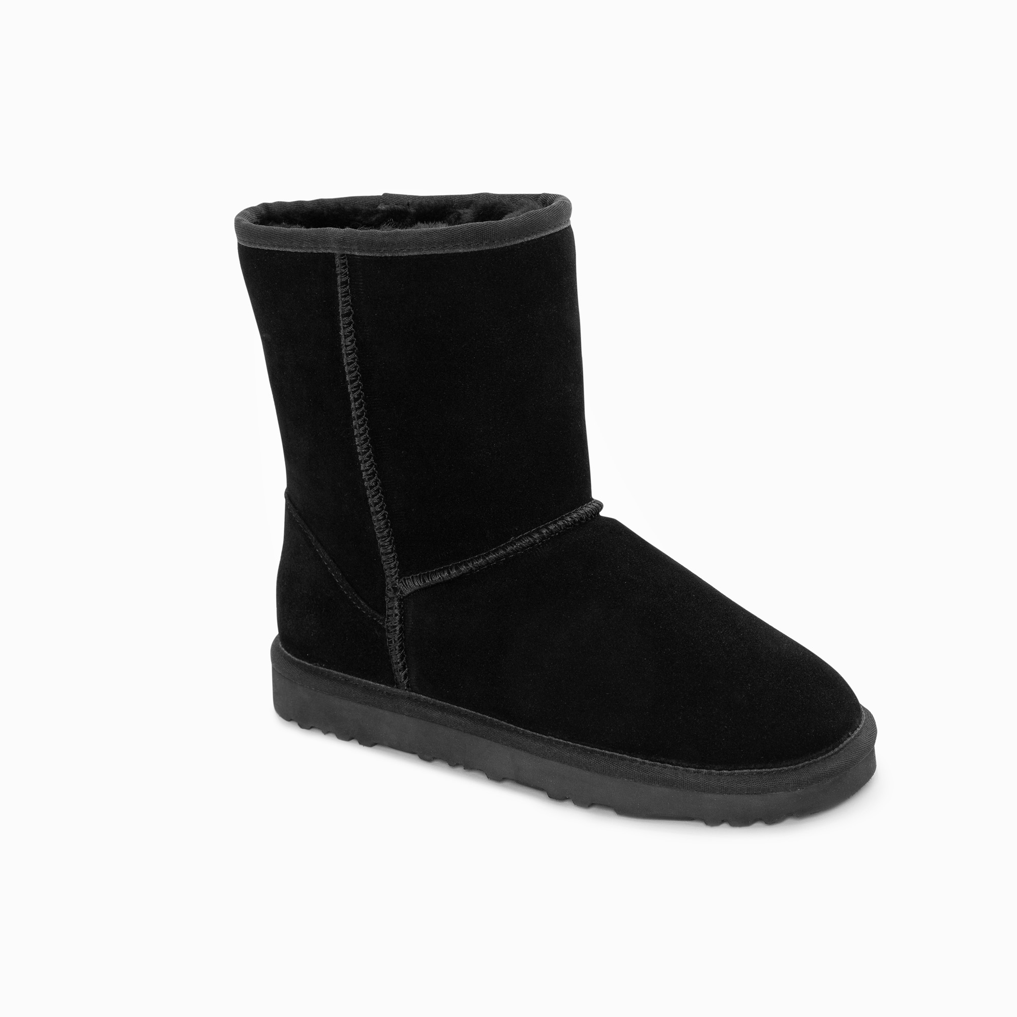 V317-OB661-BLACK-38-70322-01 Ugg Boots Genuine Australian Sheepskin Unisex Short Classic Suede (Black, EU38) - Image 1
