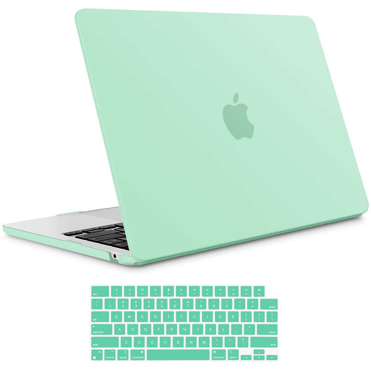 V324-15AIR-A2941-GREEN-151070-00 15 inch Air 2023 MacBook Air Matte Case A2941 M2 Chip Hard Shell Case Keyboard Cover Green - Image 1