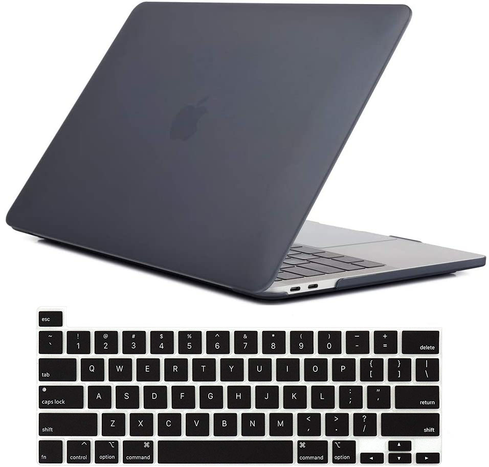 V324-A2141-M-BLACK-MACBOOK-PRO-16-A141-CASE-BLACK-1-00 MacBook Pro 16 inch 2020 Release A2141 Matte Shell Case Keyboard Cover Touch Bar Clear - Image 1