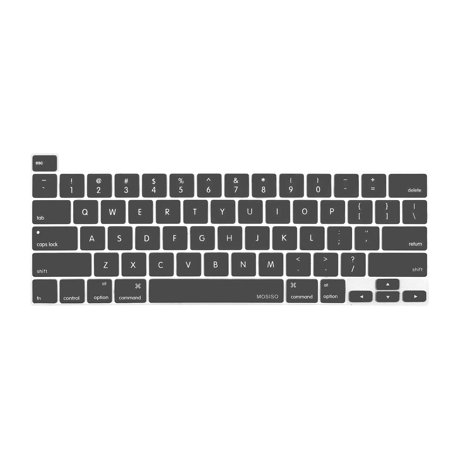 V324-A2251-KEY-GREY-139447-00 Keyboard Cover Skin For MacBook Pro 13 Pro 16 A2338 A2289 A2251 A2141 M1 M2 2020 to 2023 Grey - Image 1