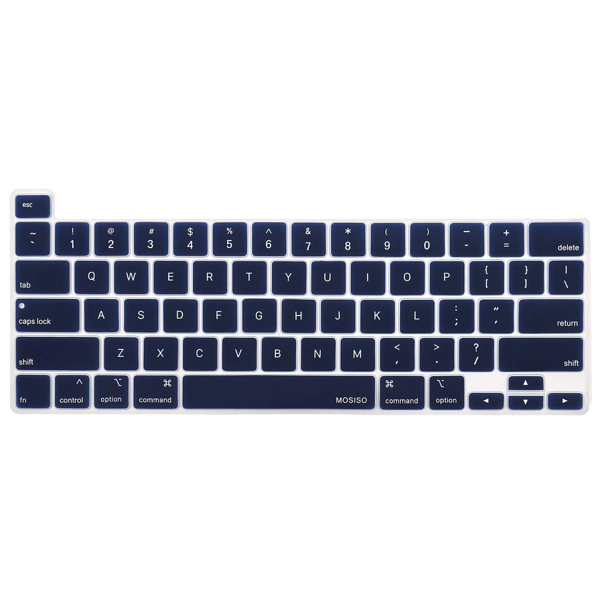 V324-A2251-KEY-NB-139440-00 Keyboard Cover Skin For MacBook Pro 13 Pro 16 A2338 A2289 A2251 A2141 M1 M2 2020 to 2023 Navy Blue - Image 1