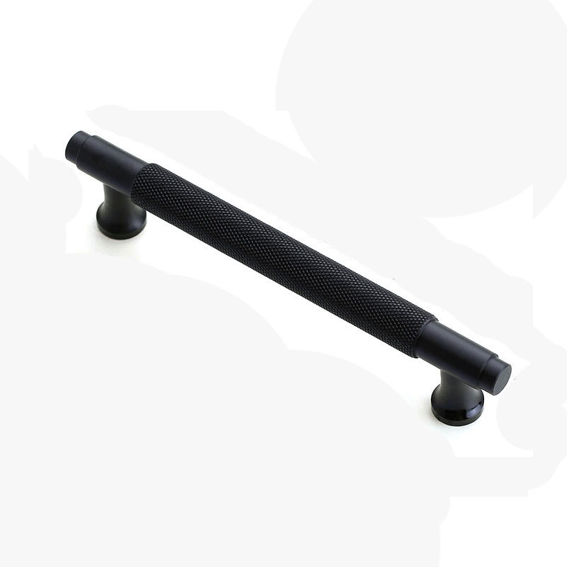 V324-BL-6825-BK-128-cabinet-handle-6825-black-128-1-00 Black Furniture Door Kitchen Cabinet Handle Handles Pull Pulls Cupboard 128mm - Image 1