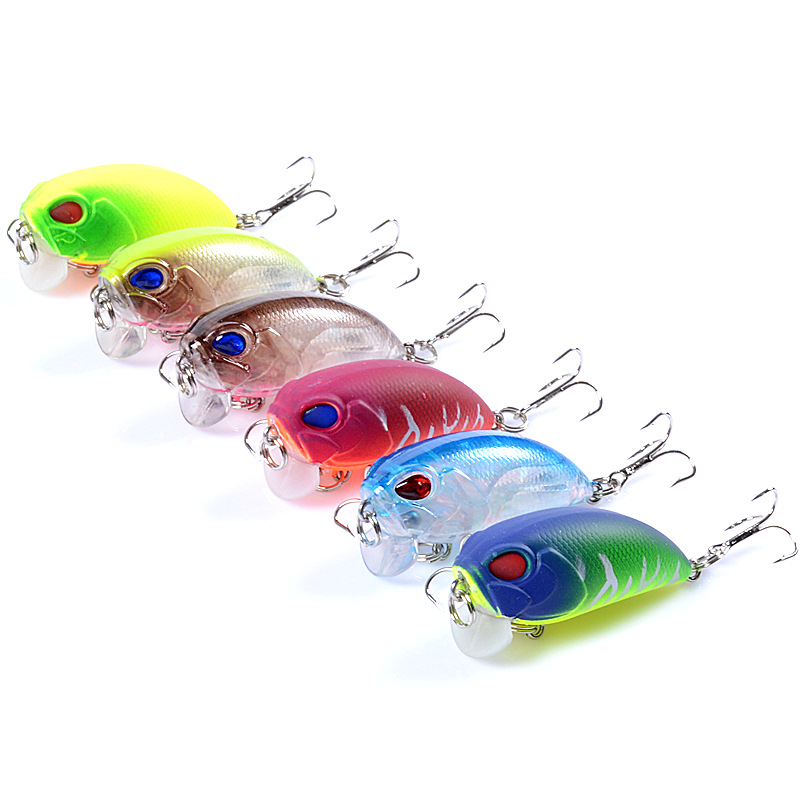 V324-C0069-C0069-1-00 6x Popper Crank 5.1cm Fishing Lure Lures Surface Tackle Fresh Saltwater - Image 1