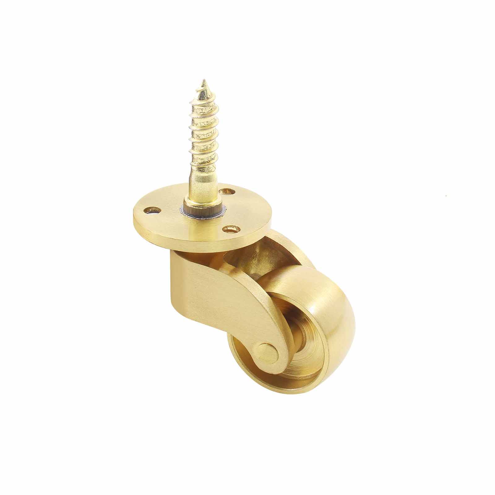 Version 1.0.0 25mm Castor Brass Caster Wheel Swivel Vintage Chairs Cabinet Bed Furniture Wheels Brass - Image 1