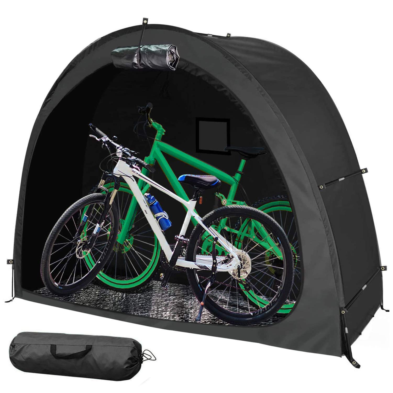 V324-CS-BKTENT-outdoor-bike-tent-1-00 Bike Cover Storage Tent Durable Waterproof Anti-Dust Foldable Outdoor Tools Storage Shed - Image 1