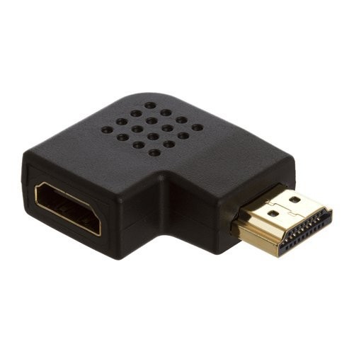 V324-FLAT-LEFT-91168-00 HDMI Port Saver Male to Female 90 Degree Vertical Flat Left For HDMI Cable - Image 1